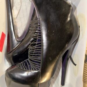 London Trash Black and Purple Heels